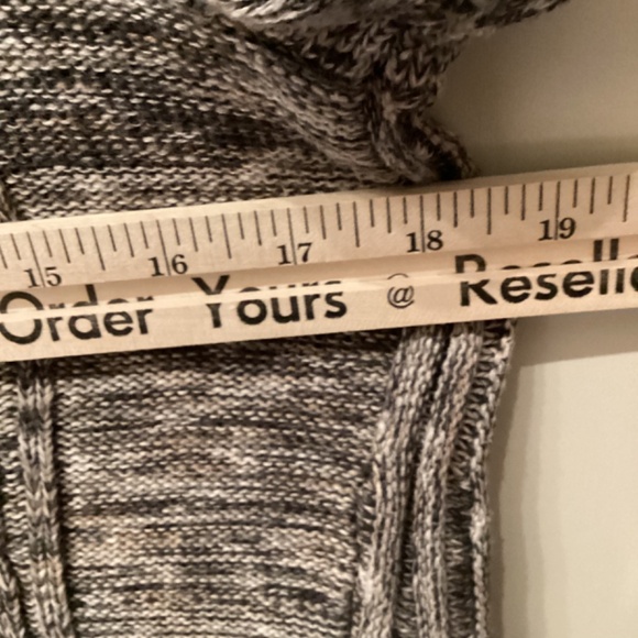 NIC + ZOE Womens Knit Cardigan Size Small Petite PS Gray Tan Marled Snap Closure - Picture 10 of 12